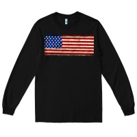 Black usa flag Long Sleeve Tee - JahusDesignShop