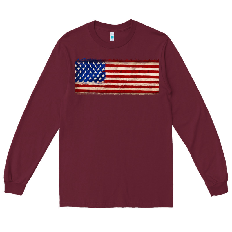 Usa Flag Long Sleeve Tee by JahusDesignShop | Teevron