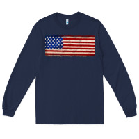 Navy usa flag Long Sleeve Tee - JahusDesignShop