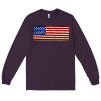 Plum usa flag Long Sleeve Tee - JahusDesignShop