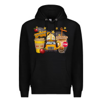 Black School Bus Coffee And Star Bbs Premium Hoodie - BundleAndBundleShop