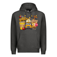 Charcoal Heather School Bus Coffee And Star Bbs Premium Hoodie - BundleAndBundleShop
