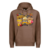 Chestnut School Bus Coffee And Star Bbs Premium Hoodie - BundleAndBundleShop