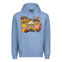 Colony Blue School Bus Coffee And Star Bbs Premium Hoodie - BundleAndBundleShop