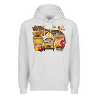 Dove Grey School Bus Coffee And Star Bbs Premium Hoodie - BundleAndBundleShop