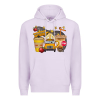 Lilac School Bus Coffee And Star Bbs Premium Hoodie - BundleAndBundleShop