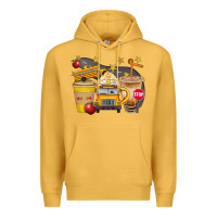 Mustard School Bus Coffee And Star Bbs Premium Hoodie - BundleAndBundleShop