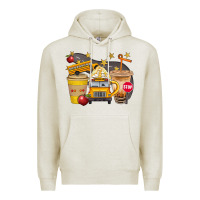 Oatmeal Heather School Bus Coffee And Star Bbs Premium Hoodie - BundleAndBundleShop