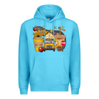 Ocean Blue School Bus Coffee And Star Bbs Premium Hoodie - BundleAndBundleShop