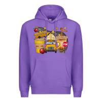Purple School Bus Coffee And Star Bbs Premium Hoodie - BundleAndBundleShop