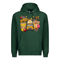 Sports Green School Bus Coffee And Star Bbs Premium Hoodie - BundleAndBundleShop