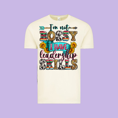 I'm Not Bossy I Have Leadership Skills Vintage Tee Designed By Zillion Design Studio