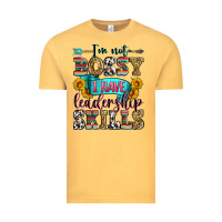 Vintage Mustard i'm not bossy i have leadership skills Vintage Tee - Zillion Design Studio