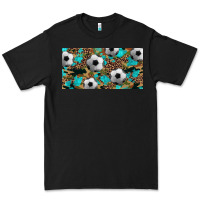 Black western leopard camouflage turquoise soccer licence plate template Premium Tee - Artiststas