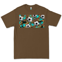 Cacao western leopard camouflage turquoise soccer licence plate template Premium Tee - Artiststas