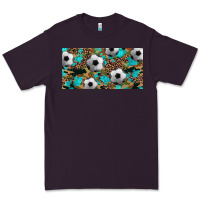 Plum western leopard camouflage turquoise soccer licence plate template Premium Tee - Artiststas