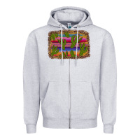 Heather Grey cinco de mayo leopard frame Zipper Hoodie - Artiststas