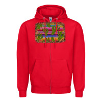 Red cinco de mayo leopard frame Zipper Hoodie - Artiststas