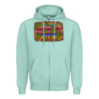 Seafoam cinco de mayo leopard frame Zipper Hoodie - Artiststas