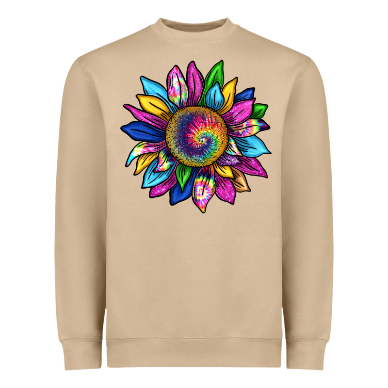 Tie Dye Sunflower Heavyweight Sweatshirt by texasbilliewilder | Teevron