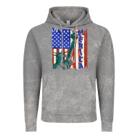 Cloud Rock usa flag with statue of liberty Vintage Hoodie - texasbilliewilder