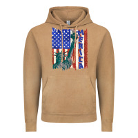 Vintage Camel usa flag with statue of liberty Vintage Hoodie - texasbilliewilder