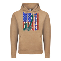 Vintage Coffee usa flag with statue of liberty Vintage Hoodie - texasbilliewilder