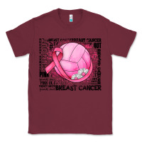 Burgundy breast cancer volleyball Classic Tee - JahusDesignShop