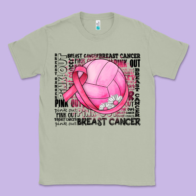 Breast Cancer Volleyball Classic Tee Designed By Jahusdesignshop
