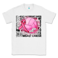 White breast cancer volleyball Classic Tee - JahusDesignShop
