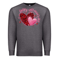 Charcoal Heather happy valentine's day hearts Premium Sweatshirt - MaliasSmallBusiness