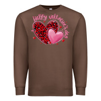 Chestnut happy valentine's day hearts Premium Sweatshirt - MaliasSmallBusiness