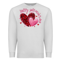 Dove Grey happy valentine's day hearts Premium Sweatshirt - MaliasSmallBusiness