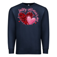 Navy happy valentine's day hearts Premium Sweatshirt - MaliasSmallBusiness