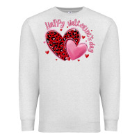 Oatmeal Heather happy valentine's day hearts Premium Sweatshirt - MaliasSmallBusiness