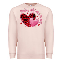 Pale Pink happy valentine's day hearts Premium Sweatshirt - MaliasSmallBusiness