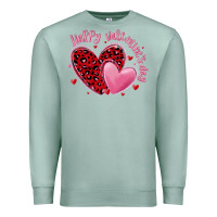 Seafoam happy valentine's day hearts Premium Sweatshirt - MaliasSmallBusiness