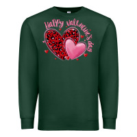 Sports Green happy valentine's day hearts Premium Sweatshirt - MaliasSmallBusiness