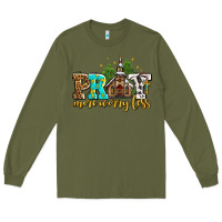 Army Green pray more worry less with church Long Sleeve Tee - AdoDesignShop
