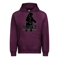 Mauve Wine Alaska Bear Urban Hoodie - Bettercallsaul