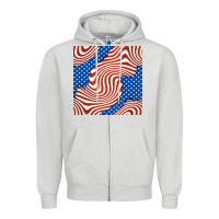 Dove Grey american flag seamless pattern Zipper Hoodie - BundleAndBundleShop