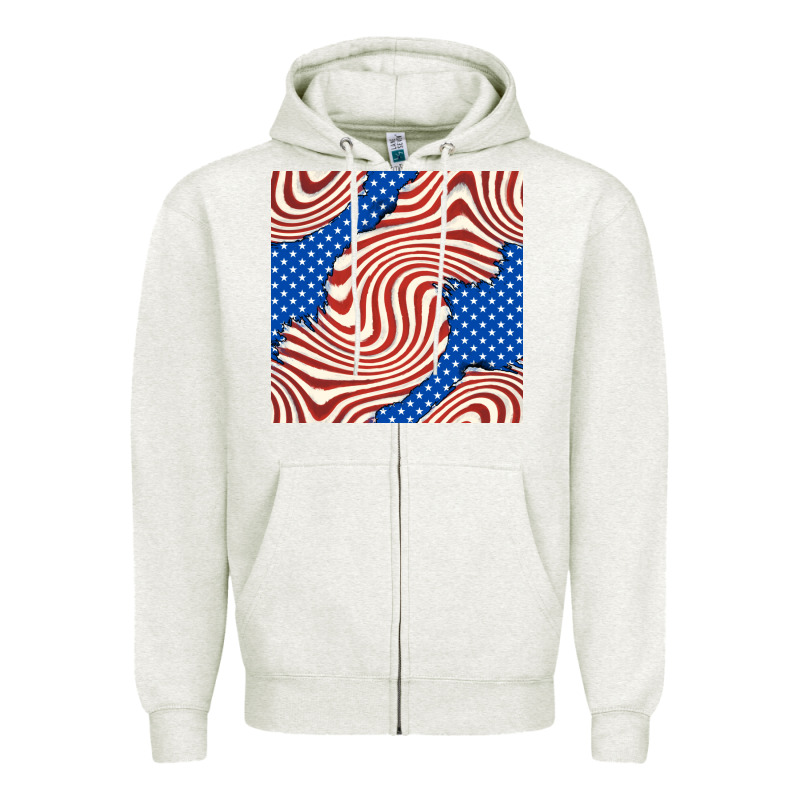 American Flag Seamless Pattern Zipper Hoodie by BundleAndBundleShop | Teevron