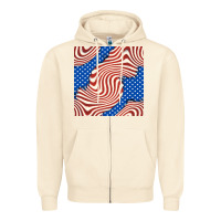 Sandshell american flag seamless pattern Zipper Hoodie - BundleAndBundleShop