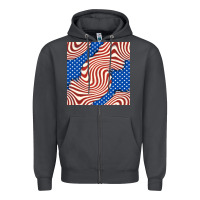 Smoke american flag seamless pattern Zipper Hoodie - BundleAndBundleShop
