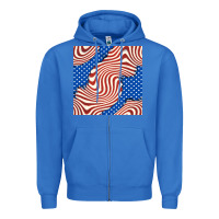 True Royal american flag seamless pattern Zipper Hoodie - BundleAndBundleShop