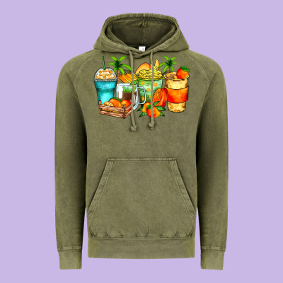 Mango Farm Fresh Coffee Cups Vintage Hoodie Designed By Zillion Design Studio