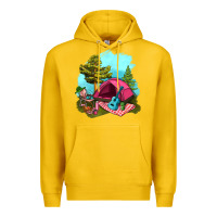 Lemon Glamping Camp And Pink Tent Premium Hoodie - BundleAndBundleShop