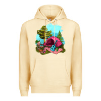 Pina Colada Glamping Camp And Pink Tent Premium Hoodie - BundleAndBundleShop