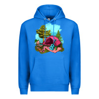 True Royal Glamping Camp And Pink Tent Premium Hoodie - BundleAndBundleShop