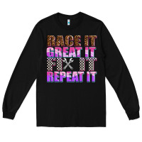 Black race ıt great ıt fıx ıt repeat ıt Long Sleeve Tee - AdoDesignShop